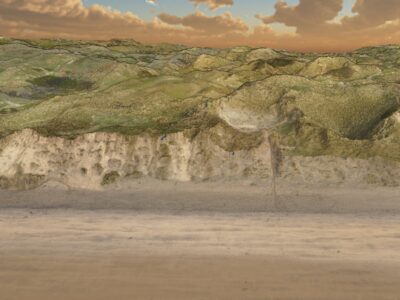 3D point cloud of Gwithian dunes from UAV LiDAR survey