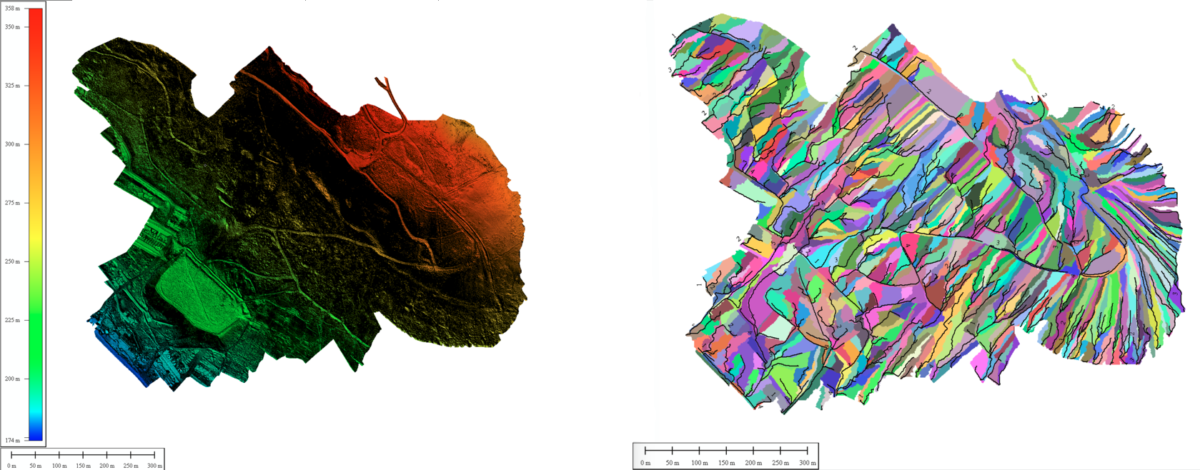 UAV LiDAR Landslide Survey DTM Drainage
