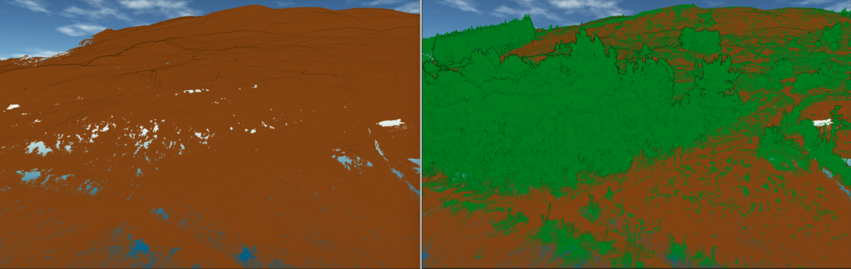 UAV LiDAR Landslide Survey Classification Pointcloud